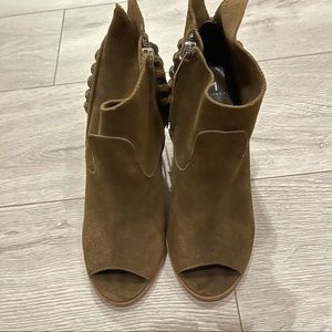 Marc Fisher Olive Fringe Booties